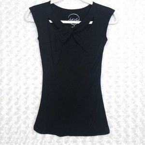 INC Black Cutout Top